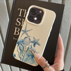 Resim Su boyası çiçek jöle balığı mavi desen, for iPhone 16 PRO MAX/14/16 PLUS/15/13P/12/11 için uygun TPU telefon kılıfları, şık ve koruyucu iş kılıfları 