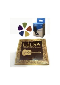 Resim Lilya Klasik Gitar Teli 3'Lü (Akort Cihazlı) Ekonomik Set 