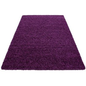 Resim Soft Shaggy Halı 3 Cm Uzun Ve Yüksek Tüylü Düz Lila Çocuk Odası Oturma Odası Salon Mutfak Halısı 