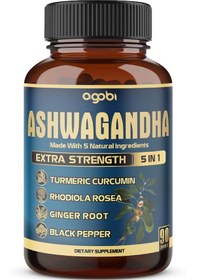 Resim Agobi Ashwa/gandha Extract Capsules 5 Herbal Ingredients 5200 Mg 90 Kapsül 