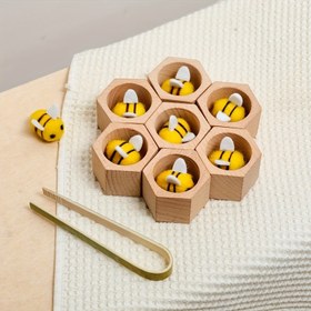 Resim Ahşap Petek Oyuncak, Bilişsel ve İnce Motorik Gelişimi Destekler 