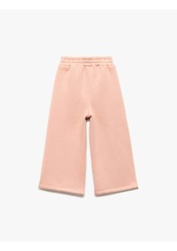 Resim Koton Beli Lastikli Geniş Paça Şardonlu Pembe Kız Bebek Eşofman Altı 6wmg40036ak Pembe 