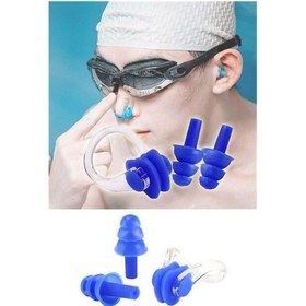 Resim Kulak Ve Burun Tıkacı Havuz Seti Bonyo Tıkacı Yüzücü Seti 