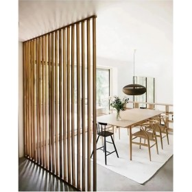 Resim 100CM x 250CM Ahşap Çıtalı Paravan Oda Ayırıcı Seperatör Duvar Dekor 100CM x 250CM 