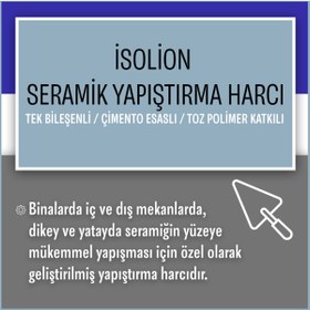 Resim isolion CER 1001 (GRİ) Seramik Yapıştırma Harcı -25 Kg 