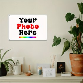 Resim 2D Düz, Kişiselleştirilmiş Alüminyum Tabela - Canlı Kırmızı & Beyaz Metinli Dayanıklı Hava Dirençli Metal Tabela, Kişiselleştirilmiş Fotoğraf/Metin/İsim - Bahçe, Arka Bahçe, Veranda Dekoru - Ev ve Dış Mekan Kullanımı için Özelleştirilebilir Uyarı İşareti, Özel Metal Tabela Dış Mekan, Veranda Süslemesi, Oda Dekorasyonu İçin Mükemmel 