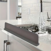 Resim 1 adet Çok Renkli Silikon Lavabo Sıçrama Koruyucu Vantuzlarla - Su Geçirmez, Dayanıklı Bariyer Mutfak ve Laboratuvar Kullanımı İçin - Kolay Kurulum, Tezgahları Su Sıçramalarından Korur, Mutfak Lavabo Sıçrama Koruyucu 