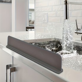 Resim 1 adet Çok Renkli Silikon Lavabo Sıçrama Koruyucu Vantuzlarla - Su Geçirmez, Dayanıklı Bariyer Mutfak ve Laboratuvar Kullanımı İçin - Kolay Kurulum, Tezgahları Su Sıçramalarından Korur, Mutfak Lavabo Sıçrama Koruyucu 