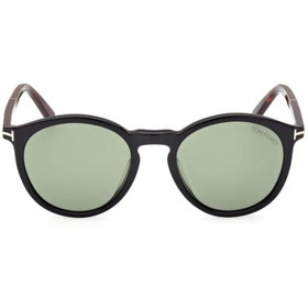 Resim Tom Ford Ft 1021 01n 51 Unisex Oval Parlak Siyah Kemik Güneş Gözlüğü 