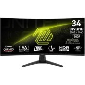 Resim MSI MAG 346CQ 34 3440x1440 UWQHD 180Hz 1ms Curve 1500R VA HDMI DP FreeSync Premium Gaming Monitör 