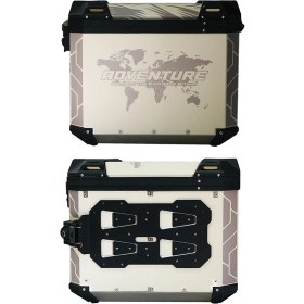 Resim Gp Kompozit DSN02 Universal 40 Lt x 2 Desenli Alüminyum Motosiklet Yan Çanta Seti 