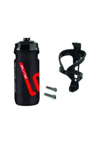 Resim Loli Siyah Bisiklet Matarası 600ml +matara Kafesi + Vidaları Siyah - Gri - Kırmızı 