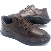 Resim Umut Hakiki Deri Tam Ortopedik Kışlık Erkek Ayakkabı-Kahve (552975730) Kahverengi 