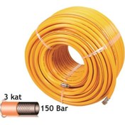 Resim 100 Metre 8 Ml İlaçlama Hortumu 3 Kat Sarı 