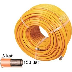 Resim 100 Metre 8 Ml İlaçlama Hortumu 3 Kat Sarı 