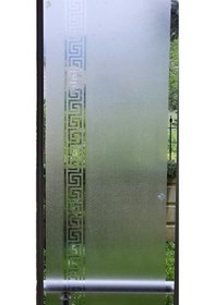 Resim Technosmart 45x200cm Meander Motifli Statik Cam Filmi Kaplama Mutfak Ofis Banyo Pencere 