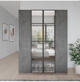 Resim Robinhome Robin Home Nelson 4 Kapaklı Çekmeceli Aynalı Gardırop Elbise Dola 