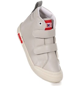 Resim Kiko Kids Garf Günlük Cırtlı Erkek Bebek Bot Ayakkabı Gri Gri 