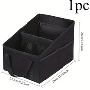 Resim Dashanshop Siyah Kompakt Katlanır Araç Koltuğu Düzenleyici Bölmeli File Cepli Seyahat Çözümü 