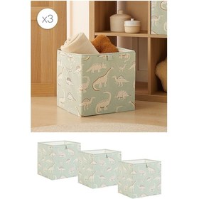 Resim Ocean Home Textile 3'lü Çocuk Odası Dinozor Kutu Set 33 X 30 X 33 Cm Mint 