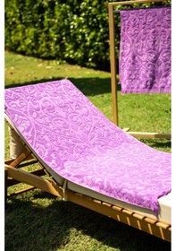 Resim Menderes Home Cotton Collection Bukle Plaj Havlusu Saçaklı Mor 