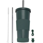 Resim Dilele Paslanmaz Çelik Inci Süt Çay Bardağı/pipet Yalıtım Bardağı, DL068 (Yurt Dışından) 