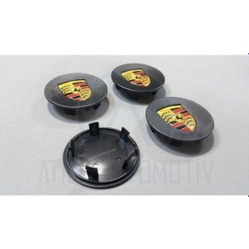 Resim 4 x PORSCHE PANAMERA 970-971 ÇELİK JANT GÖBEK SETİ 77MM FÜME 