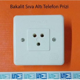 Resim Bakalit Sıva Altı Telefon Prizi 