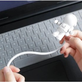 Resim Hane Dostu USB Astronot Gece Lambası Esnek Kablolu Masa ve Kitap Okuma Lambası LED Işık 