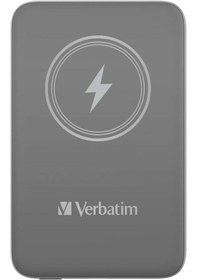 Resim Verbatim MCP-10GY 10000 mAhUSB-C 15 W Manyetik Powerbank Gri 
