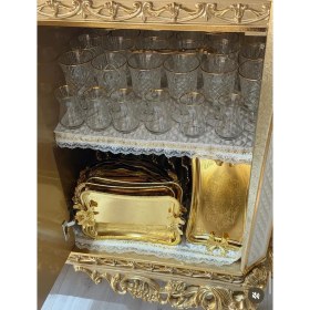 Resim Kaizen Carpet Krem 45 cm Derinlik x 10 mt Boy Gold Su Taşı Detaylı Lüks Saten Kapitone Raf Örtüsü / Çekmece Örtüsü / Dolap İçi Örtü / Vintage Sınırlı Üretim Özel Seri Saten Raf Örtüsü 