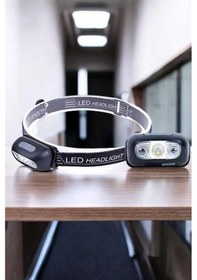 Resim Techmrt Kafa Lambası Kamp Lambası Led Işık Şarjlı Ayarlanabilir Çok Renkli 
