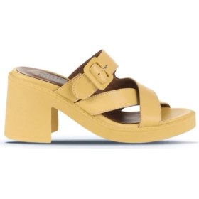 Resim Bueno Shoes Sarı Deri Kadın Topuklu Terlik 01WA1701 01WA1701 
