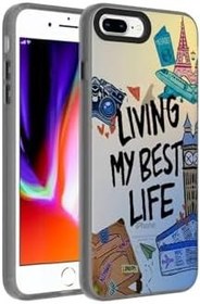 Resim iPhone 8 Plus Kılıf Desenli Dragon Sert Kapak + Ekran Koruma 3751 