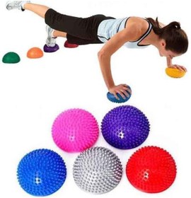 Resim Duyu Denge Nehir Taşları Dikenli Duyusal Denge Yarım Top 6 Lı Set 