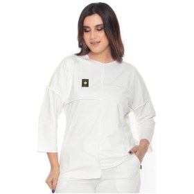 Resim Lady Majestic Cotton 1. Kalite Büyük Beden Özel Tasarım Eşofman Takımı Beyaz 