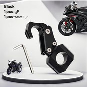 Resim Cloudstore Siyah Cnc Alüminyum Katlanır Motor Tutucu - Scooter Ve Elektrikli Bisikletler İçin Ayarlanabilir, Delme Gerektirmeyen, Sağlam Aksesuar - Honda, Yamaha, Bmw, Kawasaki, Suzuki, Ducati Uyumlu 