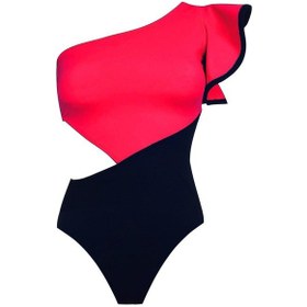 Resim Deep Beach Kolu Volan Detaylı Asimetrik Mayo Db200743m 001 
