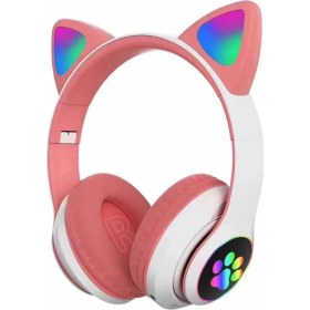 Resim Digi Monster RGB LED Işıklı Cat‑Ear Kedi Bluetooth Kulaklık | Kafa Üstü Stereo | Mikrofonlu 