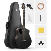 Resim Donner RISING-G1 Carbon Fiber Akustik Gitar Seti (Kahverengi) 
