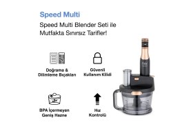 Resim Fakir 1000W Fakir Speed Quadro Bpa Free Mutfak Robotu & Blender 
