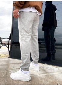 Resim Unisex Şardonlu Eşofman Altı - Gri 001 