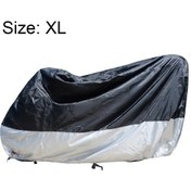 Resim 210d Oxford Kumaş Motosiklet Elektrikli Araba Yağmur Geçirmez Toz Geçirmez Kapak, Boyut: Xl Siyah Gümüş 
