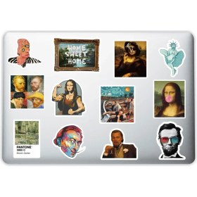 Resim Aksesuar Art Sanat Temalı Dekoratif Laptop Notebook Tablet Telefon Sticker Set 009 
