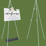 Resim 1 adet 160.02cm Metal Easel Standı Düğün İşareti ve Gösteri Poster için - 2.27KG Kapasiteli Klasik Katlanabilir Taşınabilir Tripod, Sağlam Metal Çerçeve, Taşıma Çantası Dahil, Açık Hava Düğünleri ve Etkinlikler, Düğün Dekorasyonları, Etkinlik İşareti, Klasik Easel Tasarımı, Dayanıklı İnşaat 