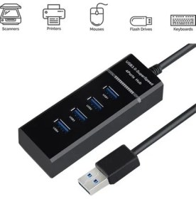 Resim Duraktech 4 Port USB Hub 3.0 USB Çoklayıcı USB Çoğaltıcı Switch Port Işıklı 