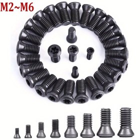 Resim 10 adet M2-M5 CNC Torna Alet Tutucuları - Torna ve Frezeleme Aletleri için Dayanıklı Çelik Torx Vida Takımları 