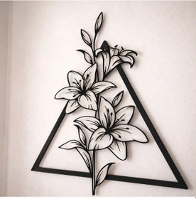 Resim Modern Çiçek Metal Duvar Tablosu 