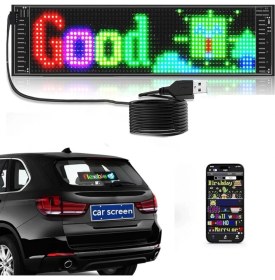 Resim MiraLive Rgb LED Yazı Paneli Telefon Kontrollü Kayan Yazı Animasyonlu Ekran 