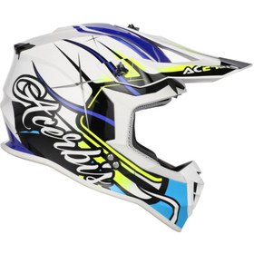 Resim Acerbis Lınear Kask 2206 Beyaz Mavi 